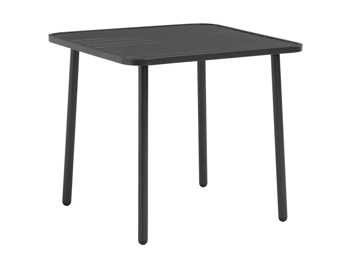 Maison Exclusive - 5 Pcs Conjunto De Jantar Jardim Aço Cinzento Escuro
