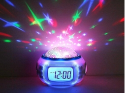 Lurelia Relógio Infantil Com Luz Noturna, Despertador Musical, Temperatura E Projetor Estrelado