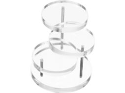 Suporte Joias Acrílico Transparente Várias Prateleiras Fácil Montar Resistente Ideal Decoração Casa GOKOCO