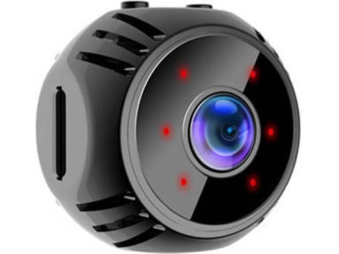 Webcams Sem Fio Multiplataforma Recarregáveis ​​hd 1080p 360 ° 60 ° Grande Angular Wifi Ip Night Vision Alarm 2 Em 1 Mini Câmera Yizhood (preta)