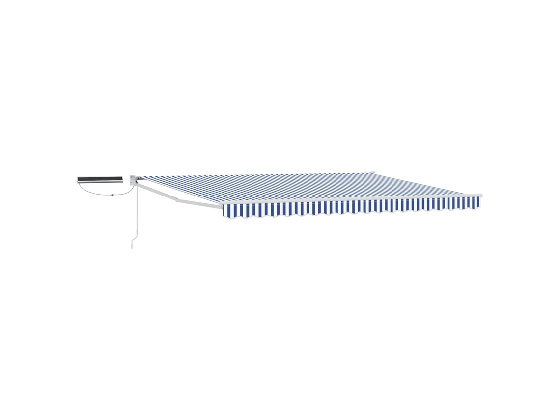 Conjunto 1 Toldo Elétrico Vidaxl Azul Poliéster (4,5 × 3 M)