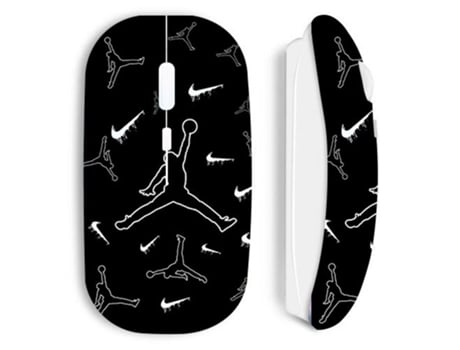 Rato sem fios preto branco Air Jordan Logo Maniacase