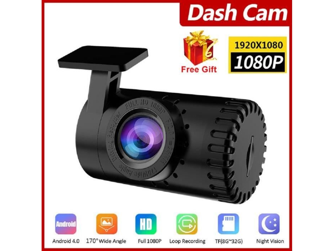 Câmera Dvr Para Carro Full Hd 1080p Com Android 4.0, Gravação Em Loop, Ângulo Amplo De 170°, Sensor G E Adas