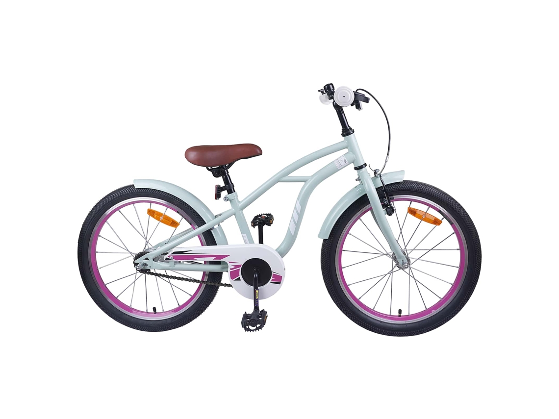 Vidaxl Bicicleta Infantil 20 Polegadas Para 6-11 Anos Verde Claro