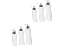 Conjunto De 6 Frascos De Plástico Com Bomba Dosadora Para Loção, Frascos Dispensadores Reutilizáveis.