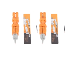 Mali 2pçs Caneta Robô Deformável Brinquedo Robô Desmontável Material Plástico Laranja para Estudantes