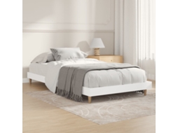 Estrutura de cama 90x200 cm derivados de madeira branco
