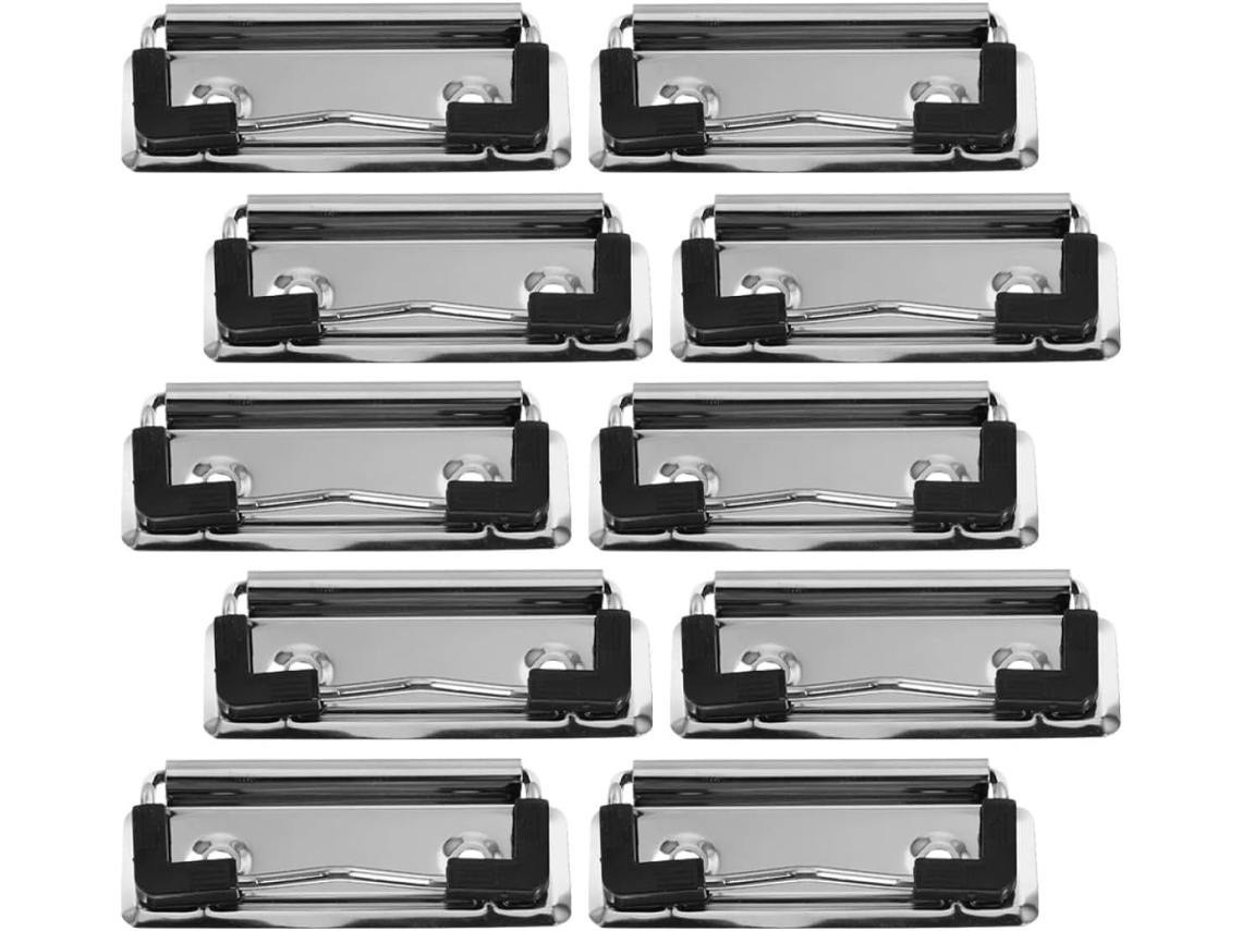 Ciieeo 18-Metal Pasta Clips, Tamanho A4 A5, 18 Peças, Acessório Para Prancheta E Organização de Documentos