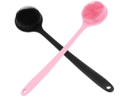 Lurelia Conjunto De 2 Escovas De Silicone Para Duche, Silicone Macio, Cabo Longo E Pega Ergonómica, Rotina Spa Suave