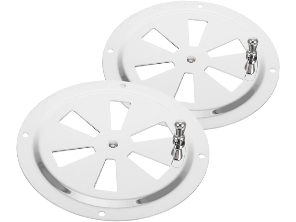 2 Grelhas De Ventilação Redondas De Aço Inoxidável, 12,7 Cm, Para