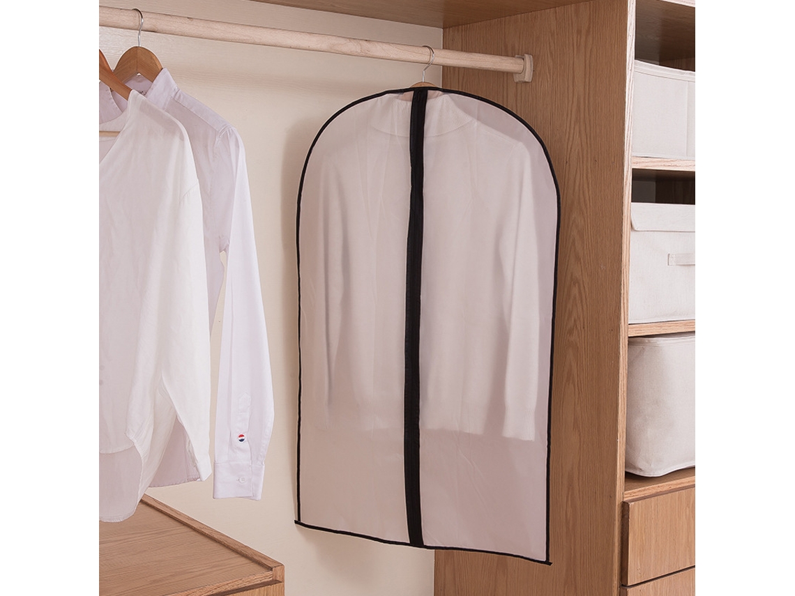 Lurelia Capa Para Roupa, Pack Com 6, Antipoeira, Impermeável, Com Fecho, Para Vestidos E Casacos, 60 X 100 Cm, Preto/transparente