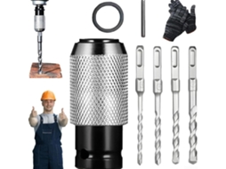 Conjunto De Adaptadores Para Martelo Rotativo Com Quatro Brocas Alta
