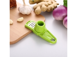 Espremedor Manual de Alho e Pimenta, Cortador e Moedor de Alho, Plástico Ecológico e Aço Inoxidável MDUG (verde)