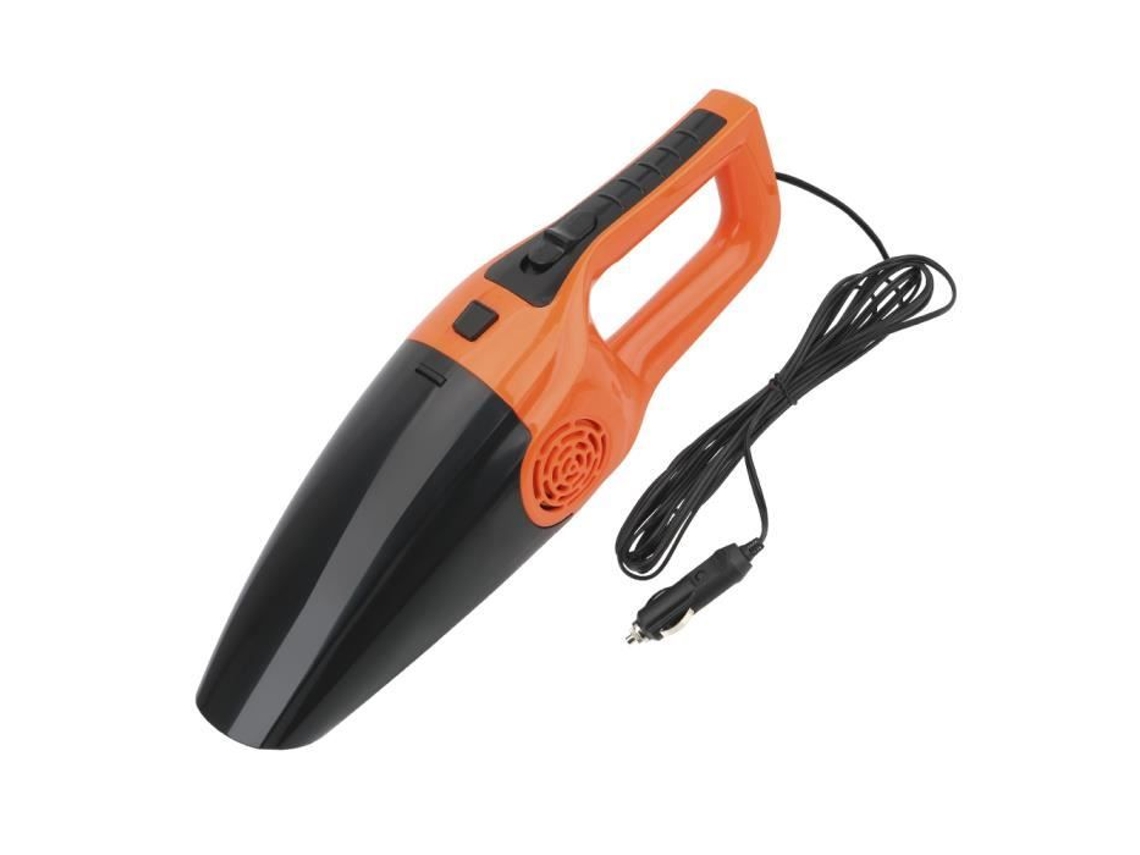 Laranja Mini Aspirador de Pó Portátil e Potente para Carro 12V 120W Úmido e Seco Uso Duplo