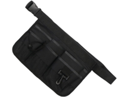 Bolsa para ferramentas de jardim Cabilock com cinto ajustável e três bolsas de cetim, feita de material sintético leve.