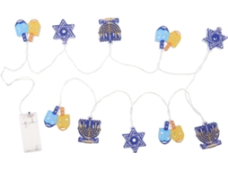 Cordão De Luzes Led A Bateria, 10 Luzes, 1,65 M, Design De Estrela Vazada Para Decoração.