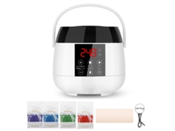 Kit De Aquecedor De Cera Inteligente Para Depilação Com Cera Em Grãos E Palitos Aplicadores