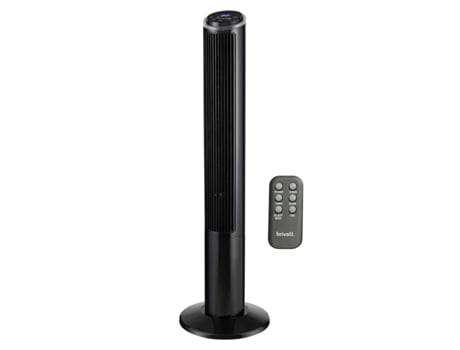 Ventilador De Torre Brivolt Bvtv50 Silencioso, 3 Velocidades, Controle Remoto, 50 W, 102 Cm Brivolt.