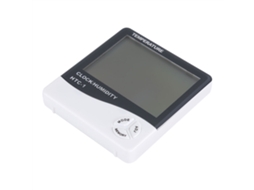 Termômetro Higrômetro Digital LCD com Alarme e Calendário para Ambiente Interno | S/MARCA