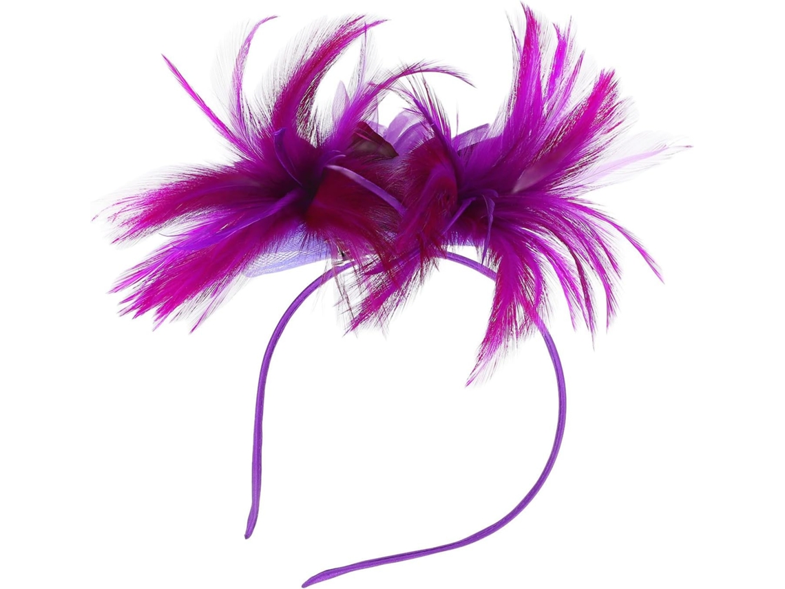 Fascinator ruivo em nylon respirável, formato pequeno vintage.