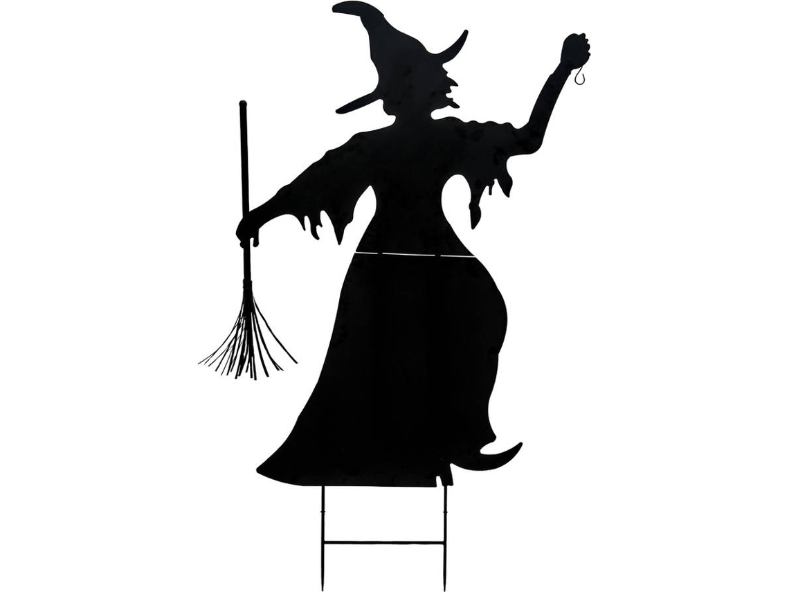 Silhueta EUROPALMS Witch with Broom (150cm)
