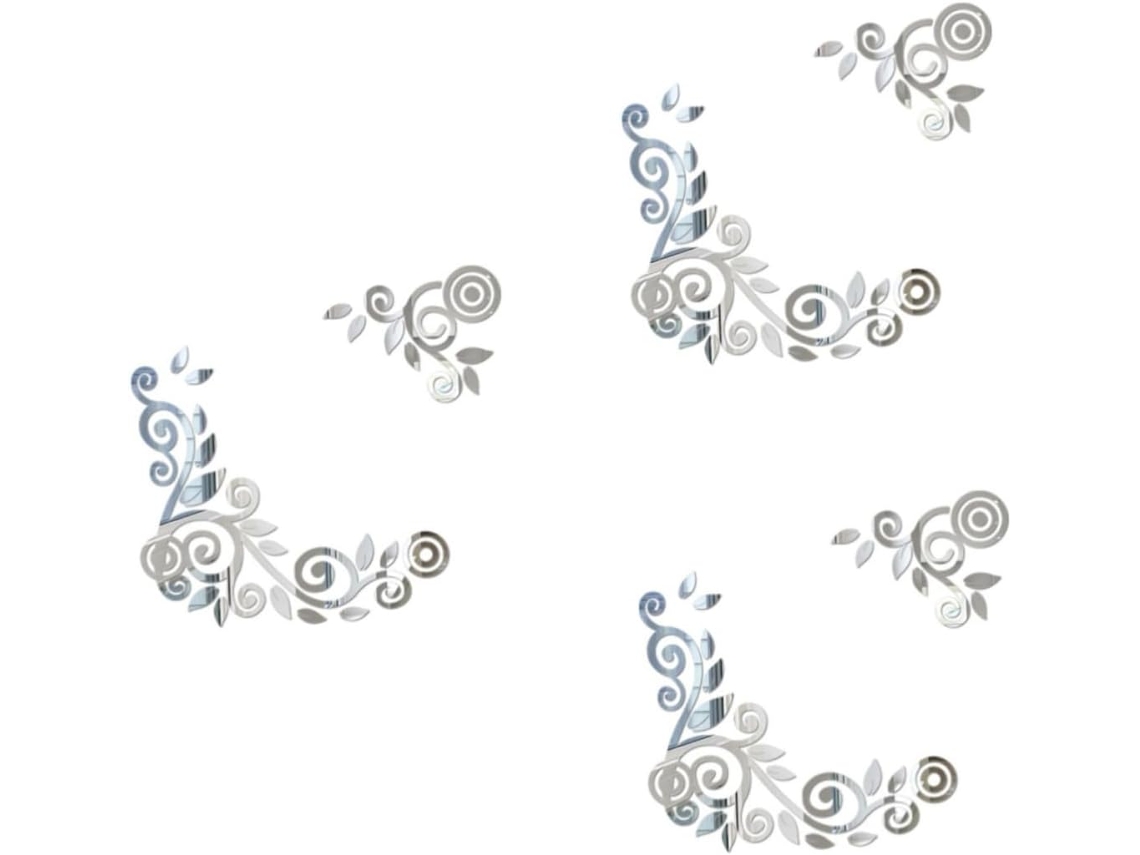 Conjunto De 3 Adesivos De Parede Em Acrílico Para Decoração, Lindos Adesivos Artísticos Para Prateleiras E Espelhos.