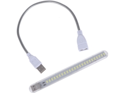Luminária de mesa portátil Kichouse com LED branco e USB, em PVC, 12W de potência, ideal para quartos e salas de estar.