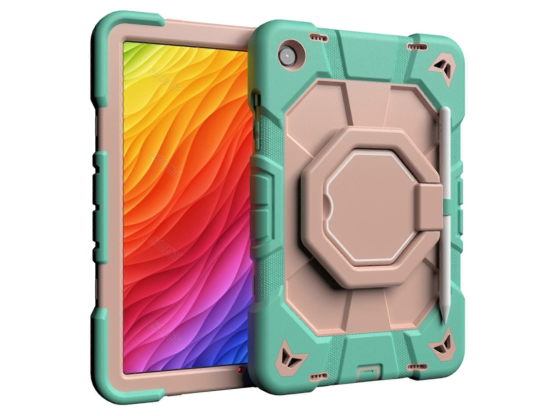 Capa Protetora Em Silicone E Plástico Com Suporte E Alça Para Samsung Galaxy Tab A9, Rosa Elysve