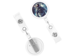 Porta Crachá Retrátil, Carretéis De Identificação Resistentes, Porta Crachá De Astronauta Espacial, Chaveiros Com Clipes