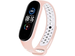 Bracelete Xiaomi Mi Band 5 LMOBILE Band Strap Dots (Rosa e Branco)