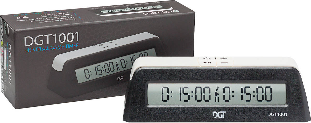Relógio de Xadrez DGT 1001 Preto - Acessórios para Jogos de Sociedade -  Compra na