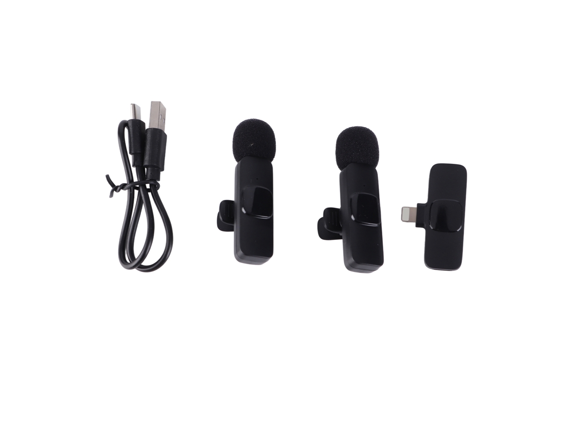 Microfone Lavalier Sem Fio Dual com Redução de Ruído LAXISCREED