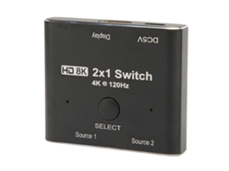 Aetheria comutador de Interface Multimídia Hd 2.1 2 Vias 8k 48gbps para Xbox Ps5 Liga de Alumínio