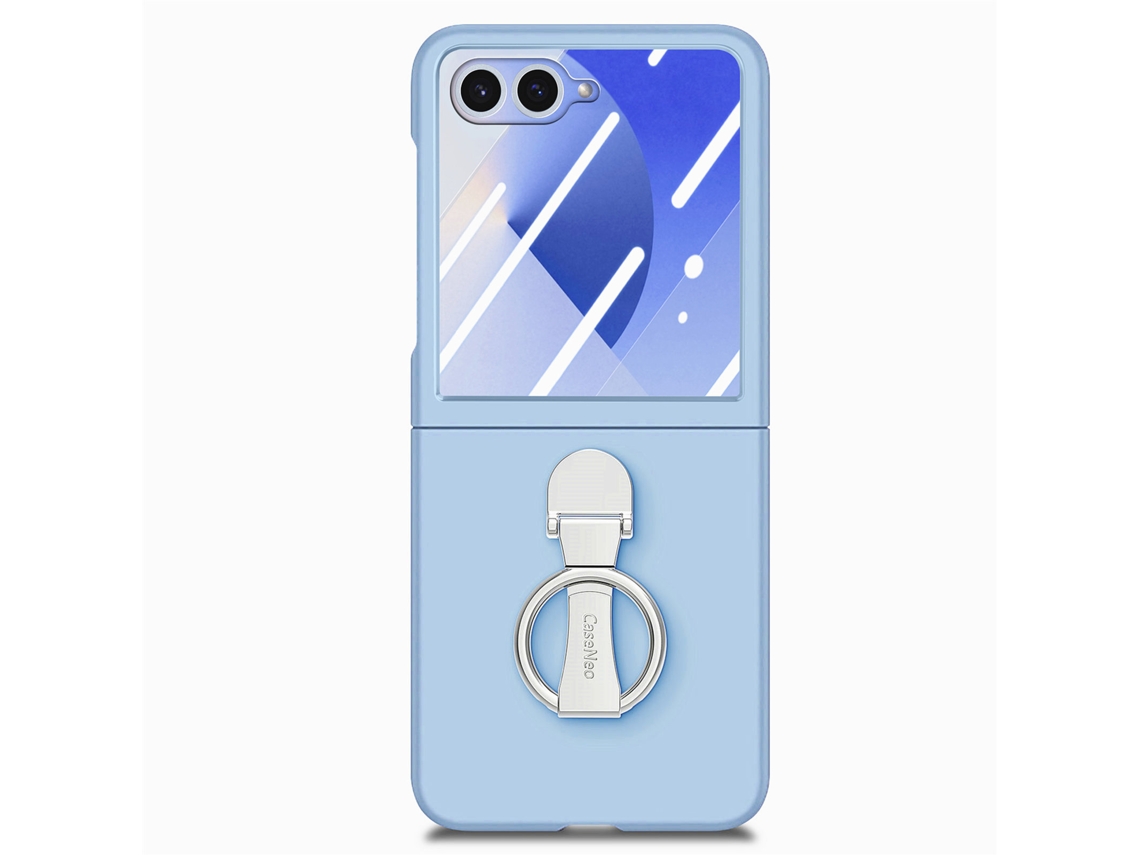 Capa Eifson Para Samsung Galaxy Z Flip8, Com Suporte Em Anel E Material De Pc - Compatível - Azul