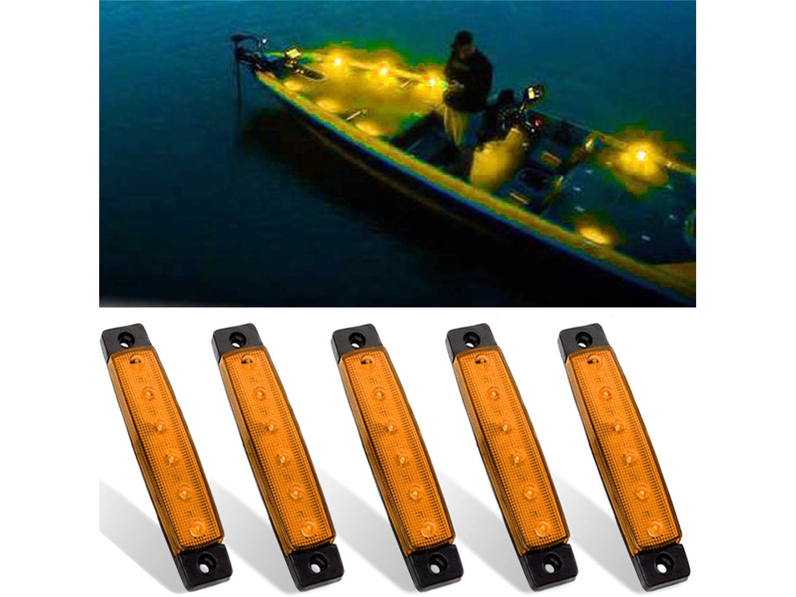 5pcs Lâmpadas Navais Marítimas 12v À Prova D'água Para Barco Cajuque Navegação