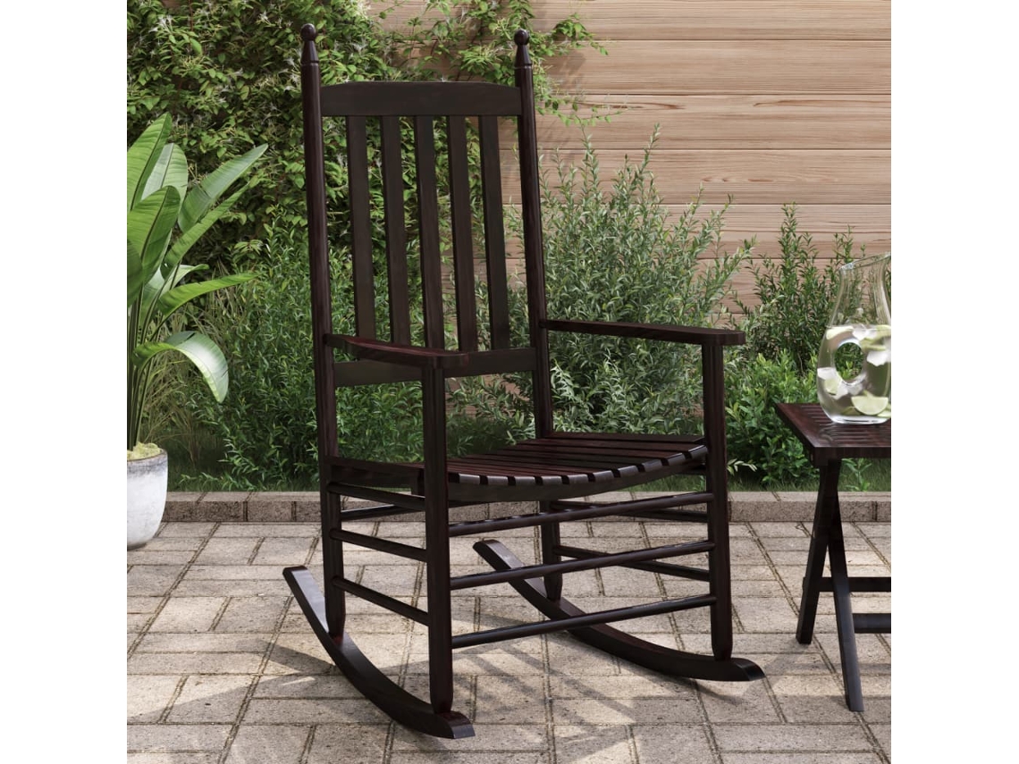 Vidaxl Cadeiras Baloiço C/ Assentos Curvos 2 Pcs Álamo Maciço Castanho
