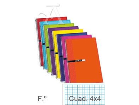 Blocco Spiralato 80 Fogli Quadretti 4x4 - Confezione Da 5, Copertina In Plastica, Formato A4 - Foto 11