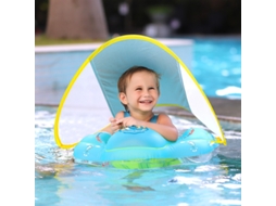 Boia De Natação Inflável Para Bebês Boia De Natação Para Piscina Infantil Com Proteção Solar E Teto Verde -aquaforge