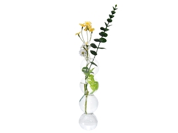 Vaso de Vidro Vaso Transparente em Forma de Fonte Forma Criativa para Decoração de Mesa de Escritório NEVEANCE
