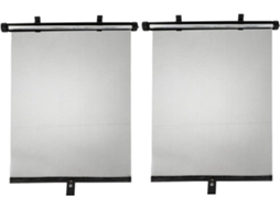 Cortinas Solares Retráteis Automáticas Em Plástico E Alumínio, 1 Par, Solares