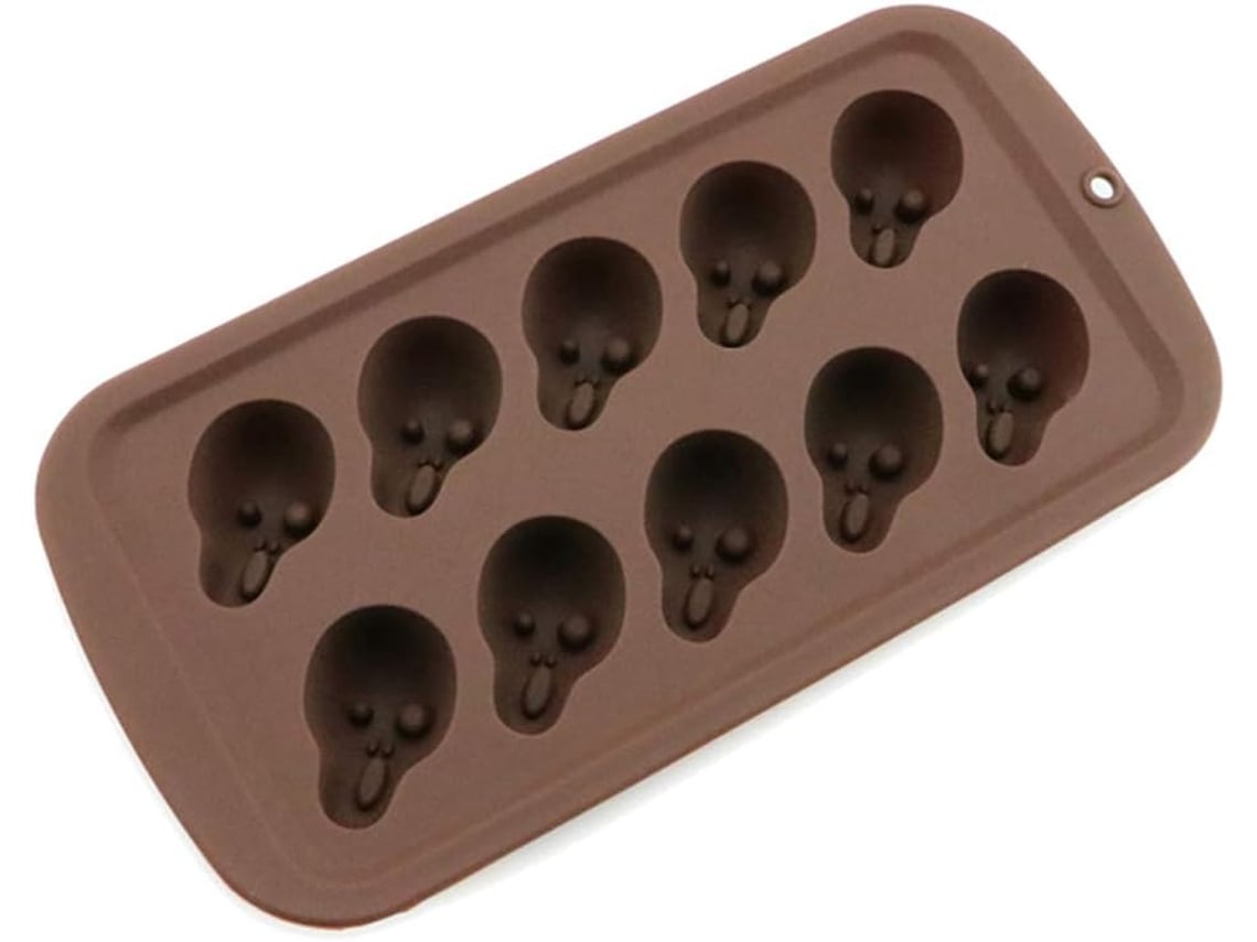 Fôrma De Crânio 3d Halloween (silicone, Para Chocolate)