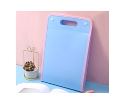Pasta Organizadora Portátil De Grande Capacidade Com 13 Camadas Para Classificação De Papel A4, Fecho Duplo, Expansível, Azul Claro, Vertical, 40x26
