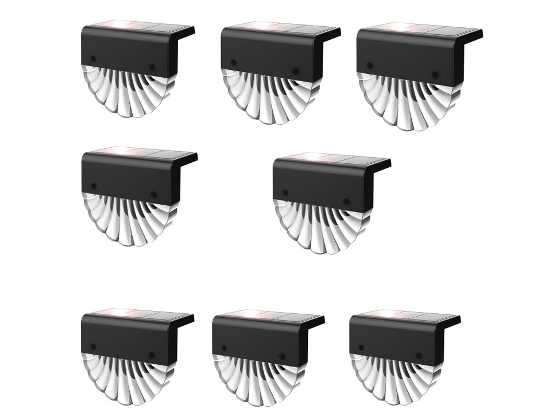 Kit com 2 refletores solares de 4 Leds e 200 Lúmens AQUAFORGE