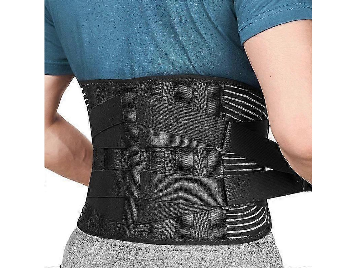 Suporte Lombar Para Costas, Cinta Ortopédica Para Cintura, Espartilho, Descompressão Postural, Modelador De Cintura, Alívio Da Dor Preto B Slowmoose