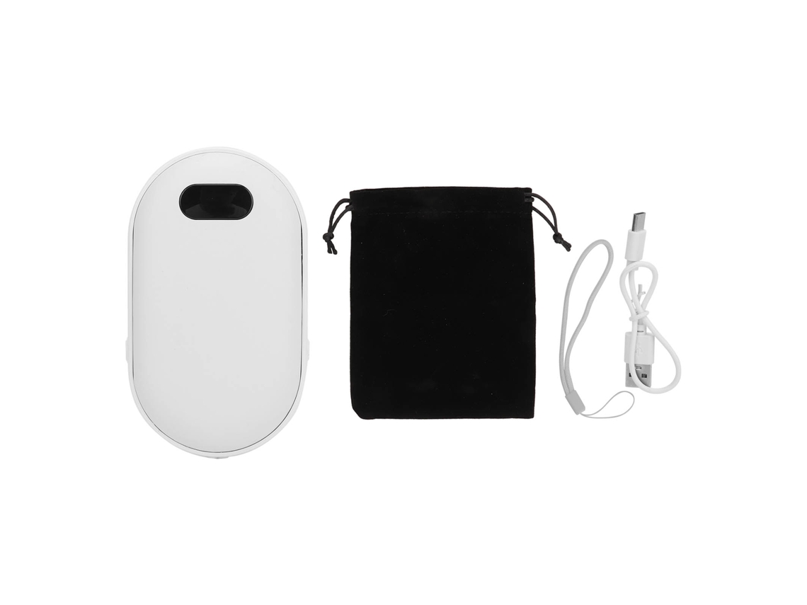 Aquecedor Mão Bateria Portátil Usb Branco