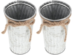 Conjunto de 2 porta-canetas de mesa redonda, organizador de lápis em formato de cubo, recipiente de metal canetas e porta