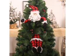 Conjunto de decoração de natal com papai noel duende e árvore para casa e comércio LAXISCREED