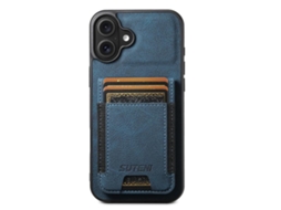 Capa Para Iphone 17 - Couro Cor Lichia Com Compartimentos Para Cartões E Suporte