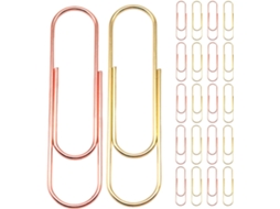 Conjunto Nuobesty com 30 clipes grandes, coloridos e reutilizáveis para organizar documentos, arquivos e até mesmo os pais.