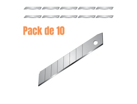 Conjunto de 10 lâminas de corte trapezoidais L.60mm